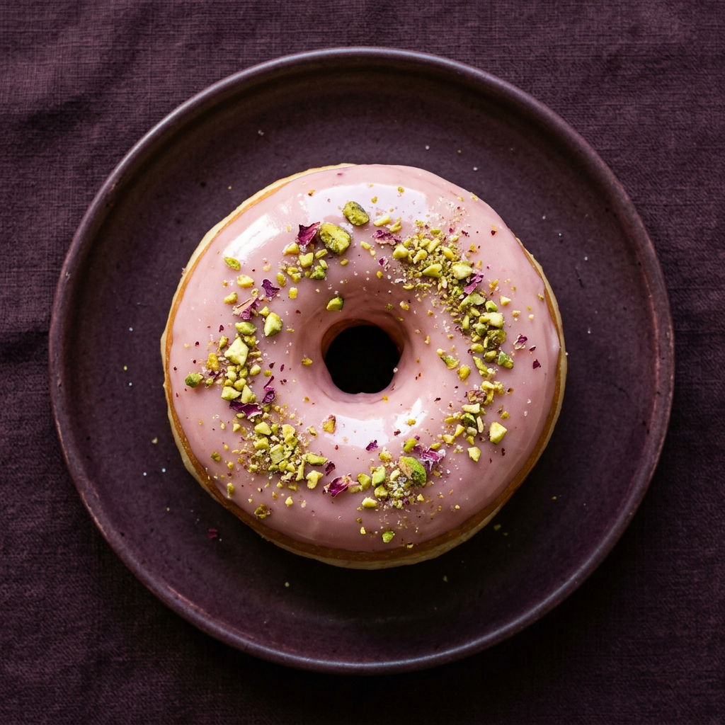 Rose Pistachio donut